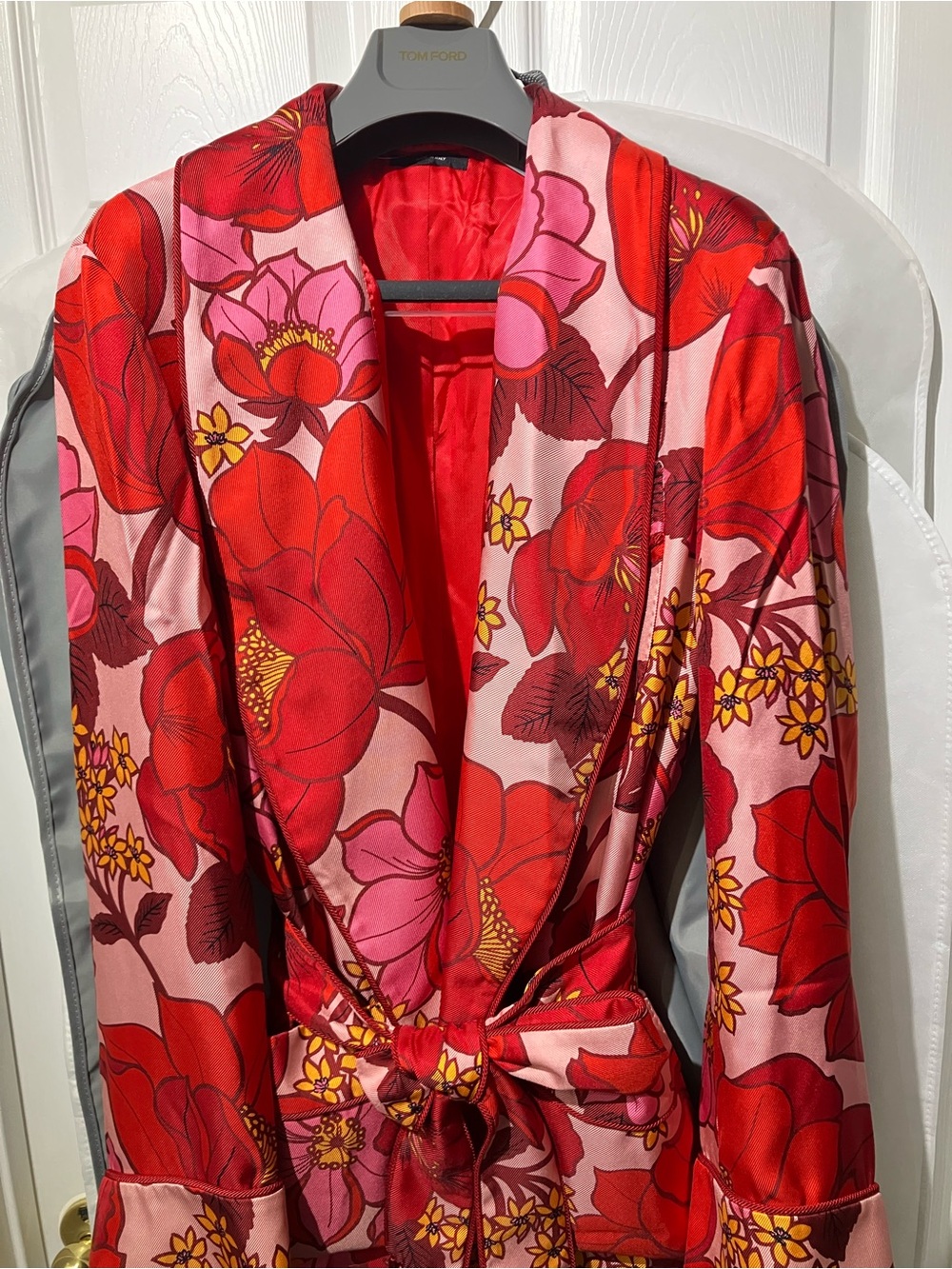 $5000 TOM FORD Silk Linen Robe Dressing Gown